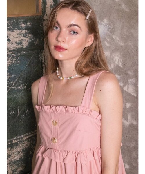 KATRINA K(カトリーナケイ)の「エイミーロングフリルドレス-カーキ(ワンピース・レディース・カーキ・FREE)」の4枚目の写真