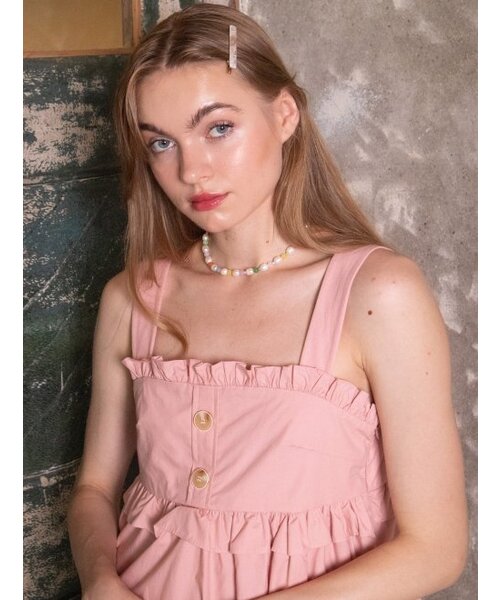 KATRINA K(カトリーナケイ)の「エイミーロングフリルドレス-カーキ(ワンピース・レディース・カーキ・FREE)」の5枚目の写真