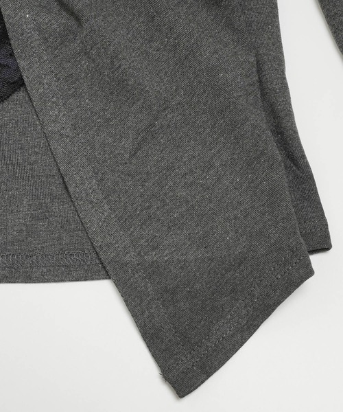 Pt18kg（プラチナイチハチキログラム）の「ツイストVレイヤードトップス（Tシャツ/カットソー・レディース・ホワイト/グレー・FREE）」の14枚目の写真