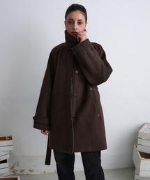 MILLO WOMEN（ミロウーマン）の「ウールラグランハーフコート [ダークブラウン]（ダッフルコート）」