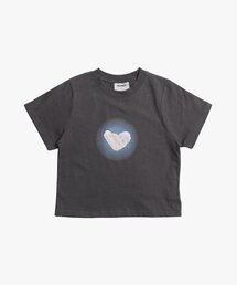 STONE HEART CROP TEE (CHARCOAL)