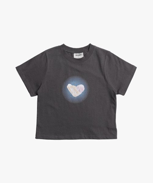 PIECEMAKER(ピースメーカー)の「STONE HEART CROP TEE (CHARCOAL)(Tシャツ/カットソー・レディース・その他・FREE)」の2枚目の写真