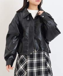 ASTORIA ODIER（アストリアオディール）の「2WAYカラー合皮ブルゾン（ブルゾン）」