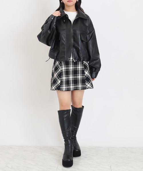 ASTORIA ODIER(アストリアオディール)の「2WAYカラー合皮ブルゾン(ブルゾン・レディース・ブラウン/ブラック・MEDIUM)」の9枚目の写真