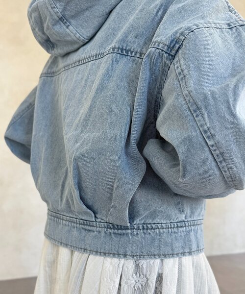 CPCM（シーピーシーエム）の「ダック短丈ジップパーカー（ブルゾン・レディース・ブルー/ネイビー/ブラウン・FREE）」の16枚目の写真