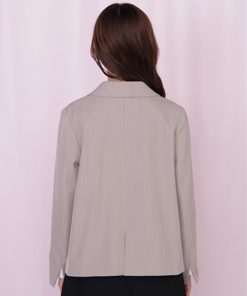 JILL by JILL STUART（ジルバイジルスチュアート）の「＜セットアップ対応＞ベーシックツイルジャケット（テーラードジャケット・レディース・ベージュ/ネイビー/グレー・MEDIUM/SMALL）」の4枚目の写真