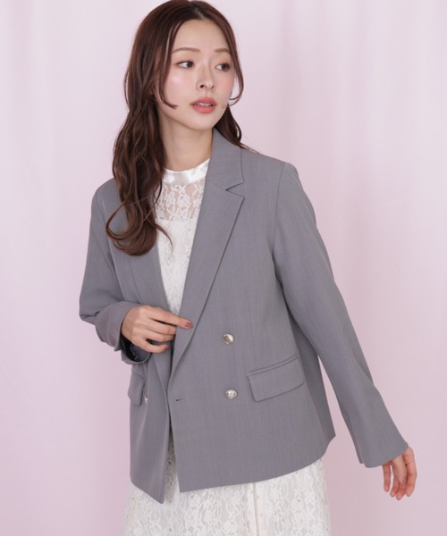 JILL by JILL STUART（ジルバイジルスチュアート）の「＜セットアップ対応＞ベーシックツイルジャケット（テーラードジャケット・レディース・ベージュ/ネイビー/グレー・MEDIUM/SMALL）」の18枚目の写真