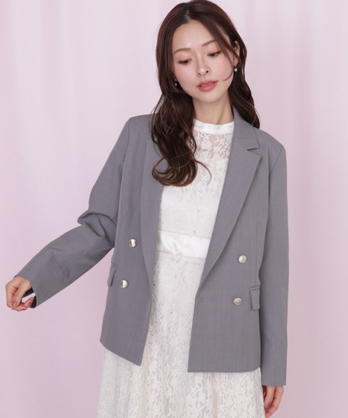 JILL by JILL STUART（ジルバイジルスチュアート）の「＜セットアップ対応＞ベーシックツイルジャケット（テーラードジャケット・レディース・ベージュ/ネイビー/グレー・MEDIUM/SMALL）」の19枚目の写真