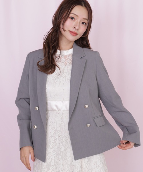 JILL by JILL STUART（ジルバイジルスチュアート）の「＜セットアップ対応＞ベーシックツイルジャケット（テーラードジャケット・レディース・ベージュ/ネイビー/グレー・MEDIUM/SMALL）」の16枚目の写真