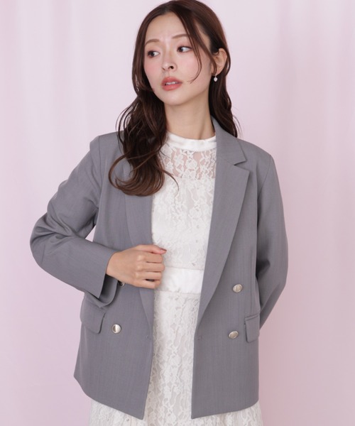 JILL by JILL STUART（ジルバイジルスチュアート）の「＜セットアップ対応＞ベーシックツイルジャケット（テーラードジャケット・レディース・ベージュ/ネイビー/グレー・MEDIUM/SMALL）」の17枚目の写真