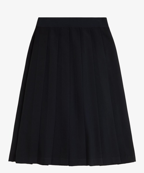 FRED PERRY(フレッドペリー)の「先行予約受付中/Tape Detail Pleated Midi Skirt/テープディテールプリーツミディスカート(スカート・レディース・ブラック・6/8/10)」の6枚目の写真