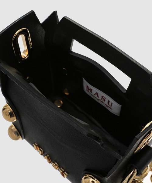 MASU(エムエーエスユー)の「LEATHER CAKE BAG PETIT(ハンドバッグ・メンズ・モスグリーン/ブラウン系その他/ブラック・ONESIZE)」の8枚目の写真