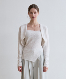 ODER（オディエール）の「[SET]_テイルボレロ+スリーブレス-アイボリー（カーディガン/ボレロ）」