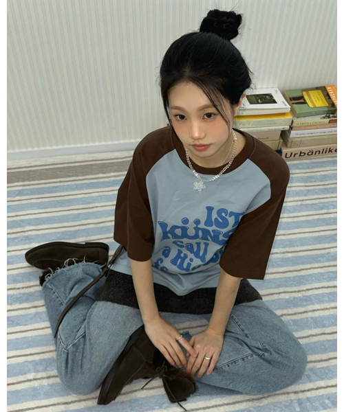 ISTKUNST（イストクンスト）の「HIDEOUT RAGLAN TEE_LIGHT BLUE(IK2EMMT503A)（Tシャツ/カットソー・レディース・その他・S/M/L）」の5枚目の写真