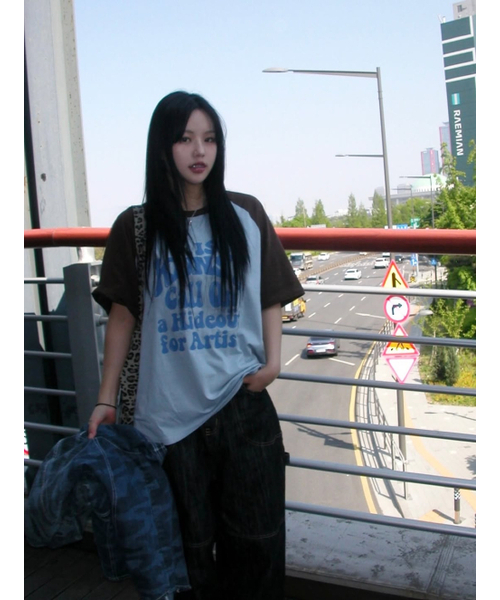 ISTKUNST（イストクンスト）の「HIDEOUT RAGLAN TEE_LIGHT BLUE(IK2EMMT503A)（Tシャツ/カットソー・レディース・その他・S/M/L）」の6枚目の写真