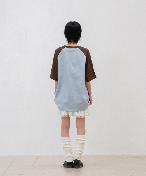 ISTKUNST（イストクンスト）の「HIDEOUT RAGLAN TEE_LIGHT BLUE(IK2EMMT503A)（Tシャツ/カットソー・レディース・その他・S/M/L）」の9枚目の写真