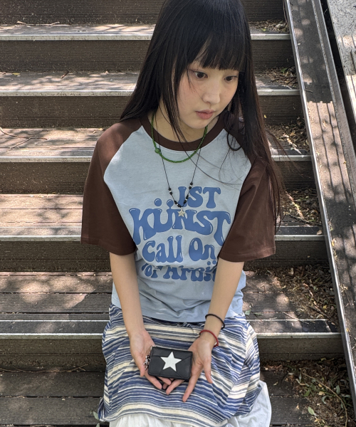 ISTKUNST（イストクンスト）の「HIDEOUT RAGLAN TEE_LIGHT BLUE(IK2EMMT503A)（Tシャツ/カットソー・レディース・その他・S/M/L）」の11枚目の写真
