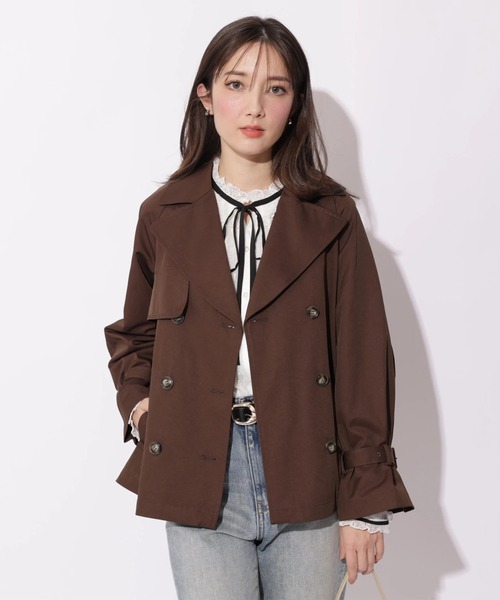 Apuweiser-riche（アプワイザーリッシェ）の「ショートトレンチコート（ダウンジャケット/コート・レディース・ベージュ系その他/ブラウン/キャメル・2/1）」の7枚目の写真
