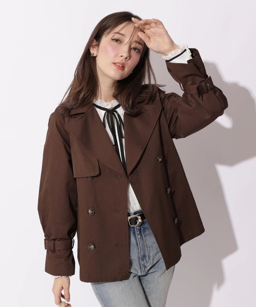 Apuweiser-riche（アプワイザーリッシェ）の「ショートトレンチコート（ダウンジャケット/コート・レディース・ベージュ系その他/ブラウン/キャメル・2/1）」の8枚目の写真