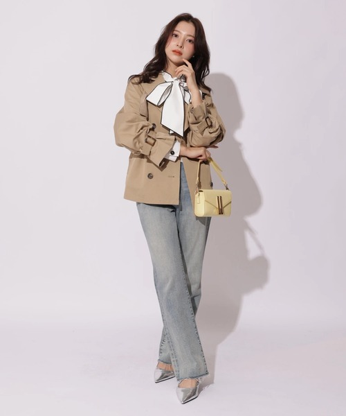 Apuweiser-riche（アプワイザーリッシェ）の「ショートトレンチコート（ダウンジャケット/コート・レディース・ベージュ系その他/ブラウン/キャメル・2/1）」の9枚目の写真