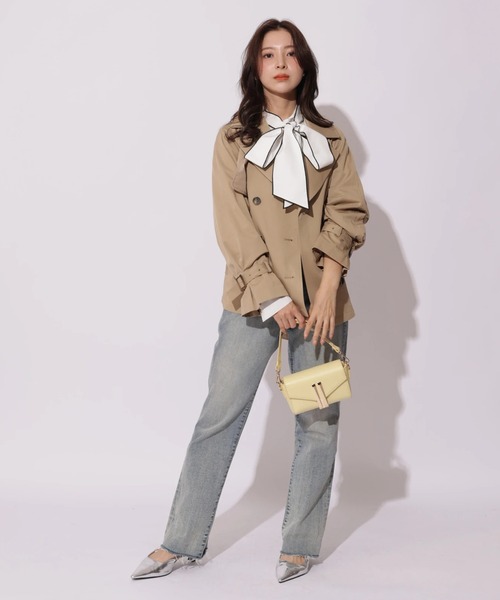 Apuweiser-riche（アプワイザーリッシェ）の「ショートトレンチコート（ダウンジャケット/コート・レディース・ベージュ系その他/ブラウン/キャメル・2/1）」の10枚目の写真