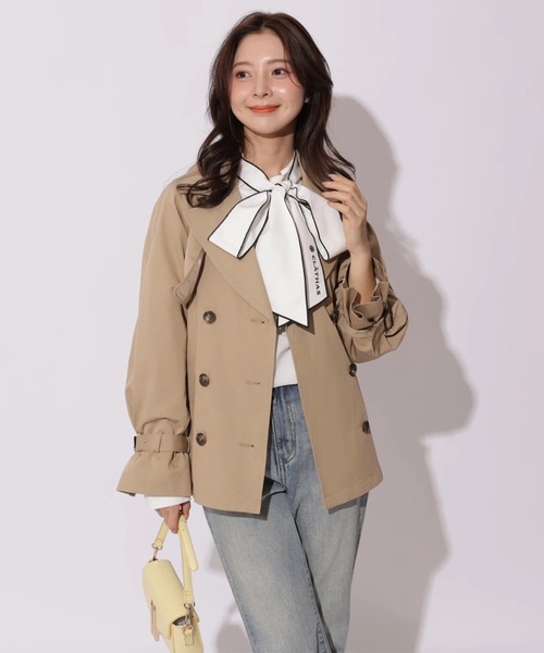 Apuweiser-riche（アプワイザーリッシェ）の「ショートトレンチコート（ダウンジャケット/コート・レディース・ベージュ系その他/ブラウン/キャメル・2/1）」の12枚目の写真