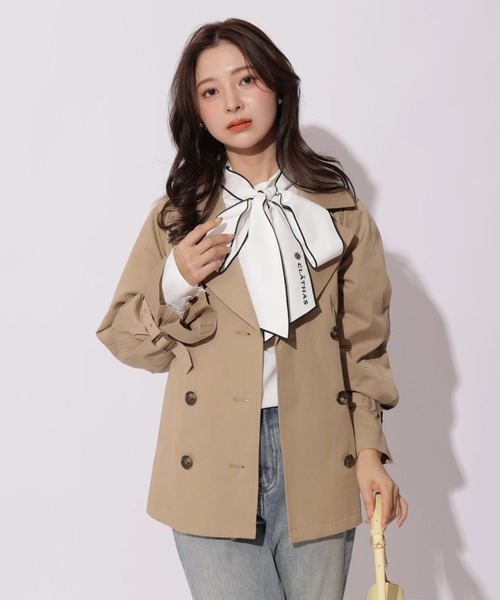 Apuweiser-riche（アプワイザーリッシェ）の「ショートトレンチコート（ダウンジャケット/コート・レディース・ベージュ系その他/ブラウン/キャメル・2/1）」の13枚目の写真