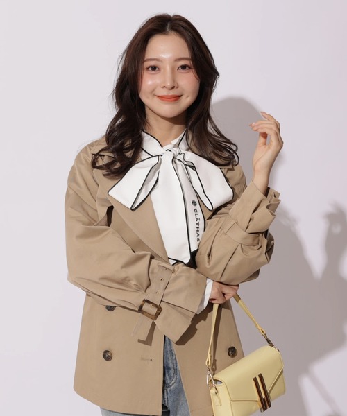 Apuweiser-riche（アプワイザーリッシェ）の「ショートトレンチコート（ダウンジャケット/コート・レディース・ベージュ系その他/ブラウン/キャメル・2/1）」の15枚目の写真