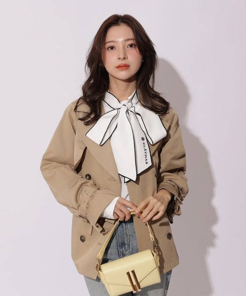 Apuweiser-riche（アプワイザーリッシェ）の「ショートトレンチコート（ダウンジャケット/コート・レディース・ベージュ系その他/ブラウン/キャメル・2/1）」の16枚目の写真