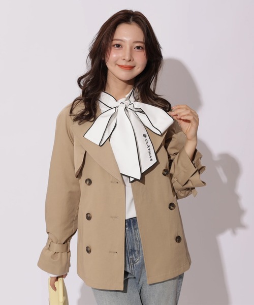 Apuweiser-riche（アプワイザーリッシェ）の「ショートトレンチコート（ダウンジャケット/コート・レディース・ベージュ系その他/ブラウン/キャメル・2/1）」の17枚目の写真