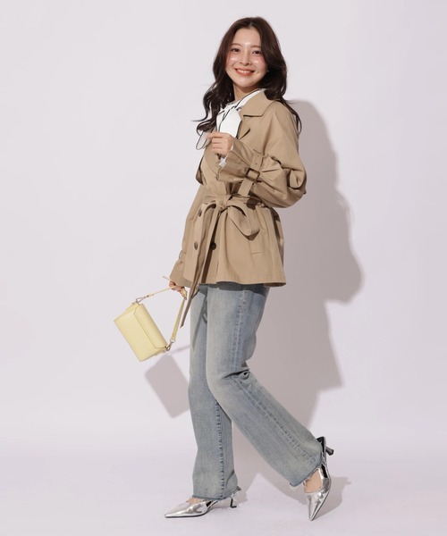 Apuweiser-riche（アプワイザーリッシェ）の「ショートトレンチコート（ダウンジャケット/コート・レディース・ベージュ系その他/ブラウン/キャメル・2/1）」の19枚目の写真