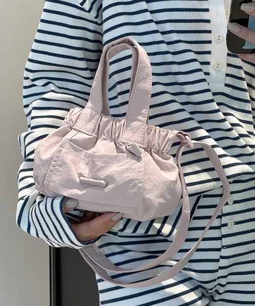 ONEP STAR(ワンピスター)の「ギャザーショルダーミニバッグ(ショルダーバッグ・レディース・ピンク/タン/ラベンダー/ブラック/オフホワイト/ブルー・FREE)」の13枚目の写真