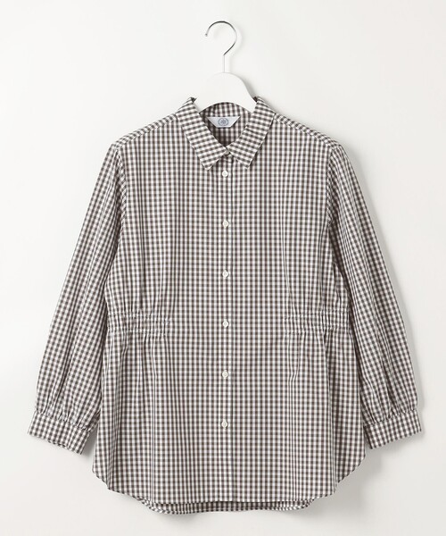 J.PRESS Ladies(J.プレス レディス)の「【WEB限定カラーあり】コンパクトエステネージュ シャーリング シャツ ブラウス(シャツ/ブラウス・レディース・ピンク系1/サックスブルー系1/サックスブルー系2/ブラウン系3/ネイビー系3・XS)」の20枚目の写真