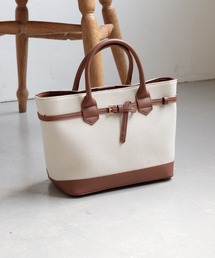 SHE HER HER HERS（シーハーハーハーズ）の「ベルトアクセントキャンバス切替トート（トートバッグ）」
