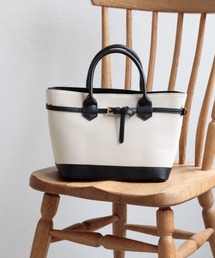 SHE HER HER HERS（シーハーハーハーズ）の「ベルトアクセントキャンバス切替トート（トートバッグ）」