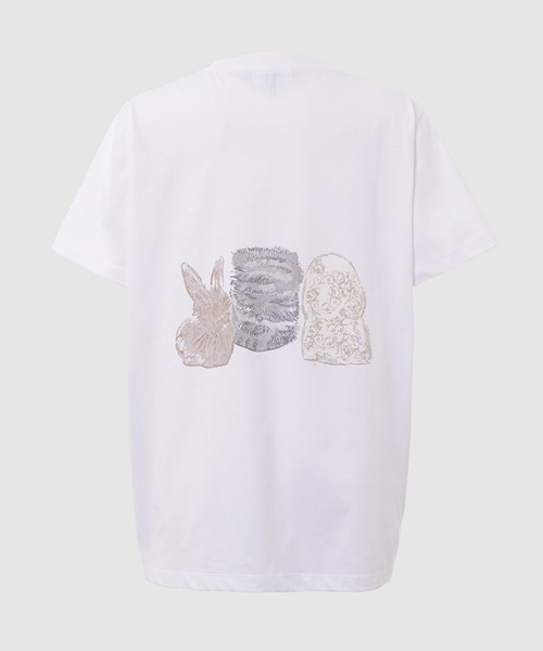 GANNI(ガニー)の「Basic Cotton Jersey Cute Animals(Tシャツ/カットソー・レディース・ホワイト系その他・M/S/XS)」の2枚目の写真