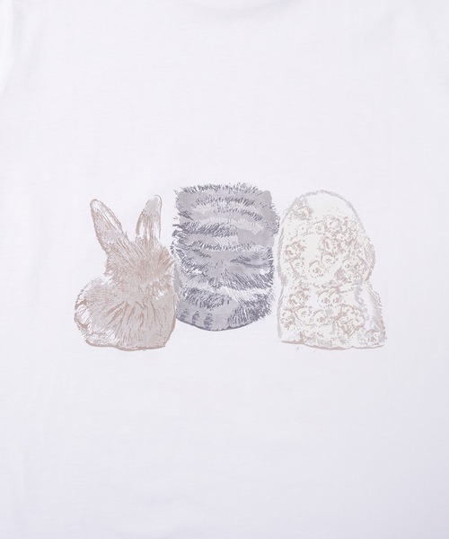 GANNI(ガニー)の「Basic Cotton Jersey Cute Animals(Tシャツ/カットソー・レディース・ホワイト系その他・M/S/XS)」の4枚目の写真