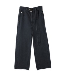 CULLNI | Asymmetrical Pocket Extra Wide Denim Pant with Long Belt(デニムパンツ)