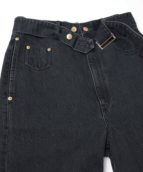 CULLNI(クルニ)の「Asymmetrical Pocket Extra Wide Denim Pant with Long Belt(デニムパンツ・メンズ・ブルー/ネイビー/ブラック・0/2/1)」の13枚目の写真