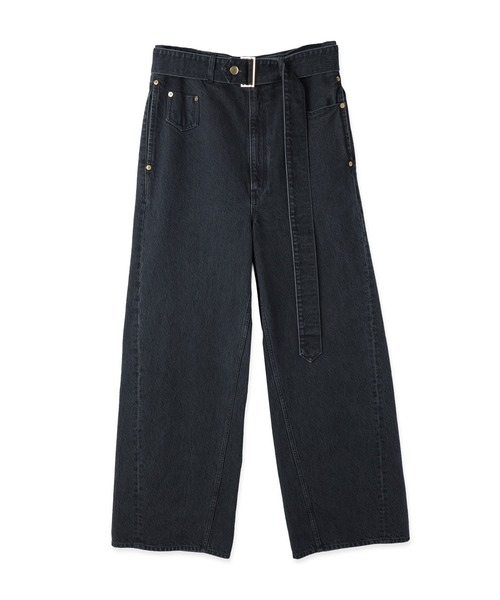 CULLNI(クルニ)の「Asymmetrical Pocket Extra Wide Denim Pant with Long Belt(デニムパンツ・メンズ・ブルー/ネイビー/ブラック・0/2/1)」の20枚目の写真