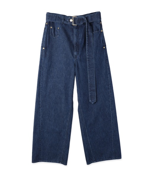 CULLNI(クルニ)の「Asymmetrical Pocket Extra Wide Denim Pant with Long Belt(デニムパンツ・メンズ・ブルー/ネイビー/ブラック・0/2/1)」の18枚目の写真