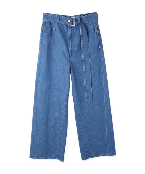 CULLNI(クルニ)の「Asymmetrical Pocket Extra Wide Denim Pant with Long Belt(デニムパンツ・メンズ・ブルー/ネイビー/ブラック・0/2/1)」の16枚目の写真