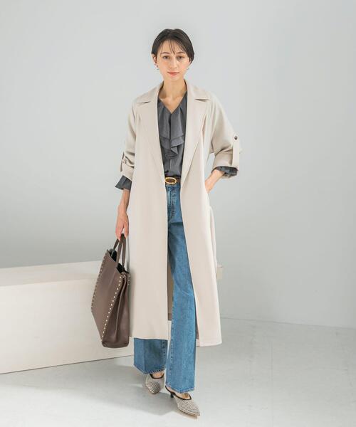 URBAN RESEARCH ROSSO WOMEN(アーバンリサーチ ロッソ)の「撥水 ロングガウンコート(トレンチコート・レディース・アイボリー/ベージュ・36/38)」の5枚目の写真