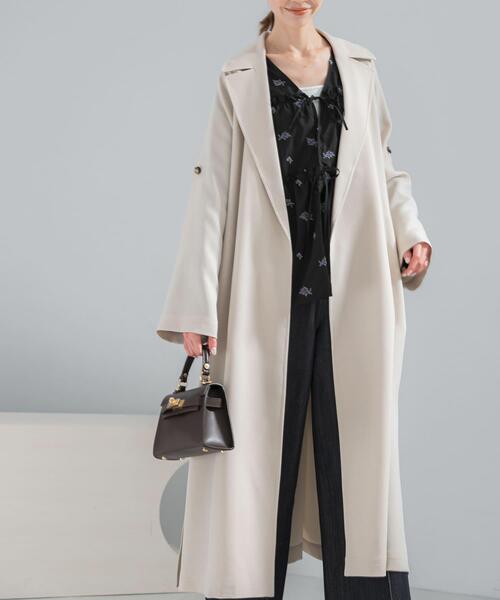 URBAN RESEARCH ROSSO WOMEN(アーバンリサーチ ロッソ)の「撥水 ロングガウンコート(トレンチコート・レディース・アイボリー/ベージュ・36/38)」の7枚目の写真