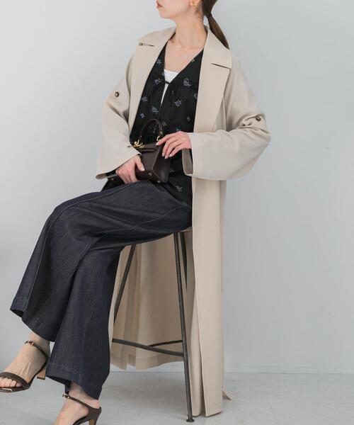 URBAN RESEARCH ROSSO WOMEN(アーバンリサーチ ロッソ)の「撥水 ロングガウンコート(トレンチコート・レディース・アイボリー/ベージュ・36/38)」の8枚目の写真