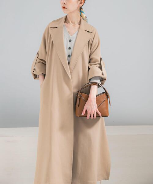 URBAN RESEARCH ROSSO WOMEN(アーバンリサーチ ロッソ)の「撥水 ロングガウンコート(トレンチコート・レディース・アイボリー/ベージュ・36/38)」の22枚目の写真