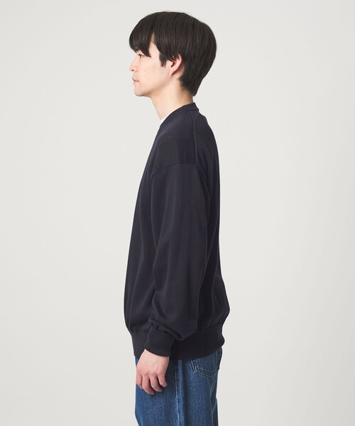 green label relaxing(グリーンレーベルリラクシング)の「FINE BASIC アメリカンシーアイランドコットン クルーネック ニット(ニット/セーター・メンズ・ネイビー/グレー系・L/M/XL)」の20枚目の写真