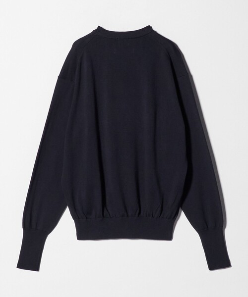 green label relaxing(グリーンレーベルリラクシング)の「FINE BASIC アメリカンシーアイランドコットン クルーネック ニット(ニット/セーター・メンズ・ネイビー/グレー系・L/M/XL)」の8枚目の写真