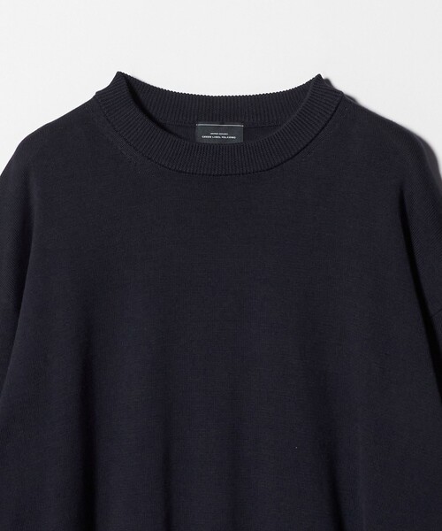 green label relaxing(グリーンレーベルリラクシング)の「FINE BASIC アメリカンシーアイランドコットン クルーネック ニット(ニット/セーター・メンズ・ネイビー/グレー系・L/M/XL)」の9枚目の写真
