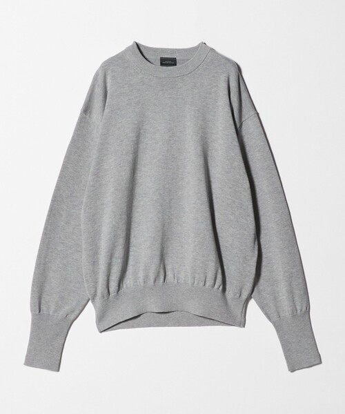 green label relaxing(グリーンレーベルリラクシング)の「FINE BASIC アメリカンシーアイランドコットン クルーネック ニット(ニット/セーター・メンズ・ネイビー/グレー系・L/M/XL)」の12枚目の写真